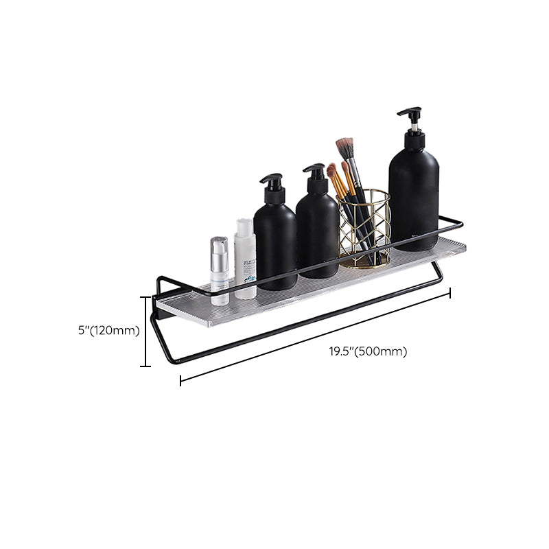 Modern Bathroom Accessory Kit Bath Shelf/Towel Bar & Robe Hooks Included