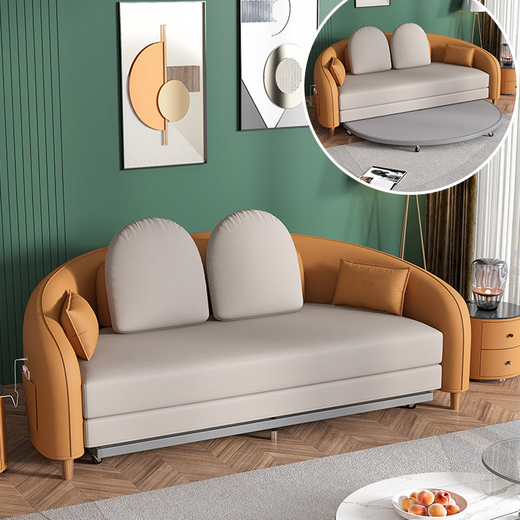 Contemporary Faux Leather Daybed with Upholstered Headboard Animals Theme