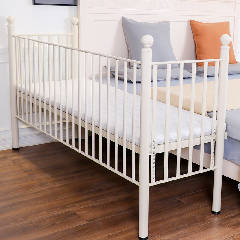 Contemporary Metal Daybed with Headboard and Guardrail in White