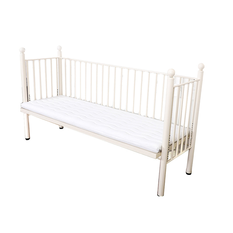 Contemporary Metal Daybed with Headboard and Guardrail in White