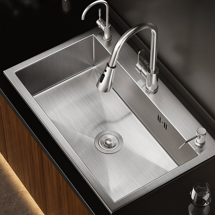 Classic Style Kitchen Sink Stainless Steel 3 Holes Drop-In Kitchen Sink