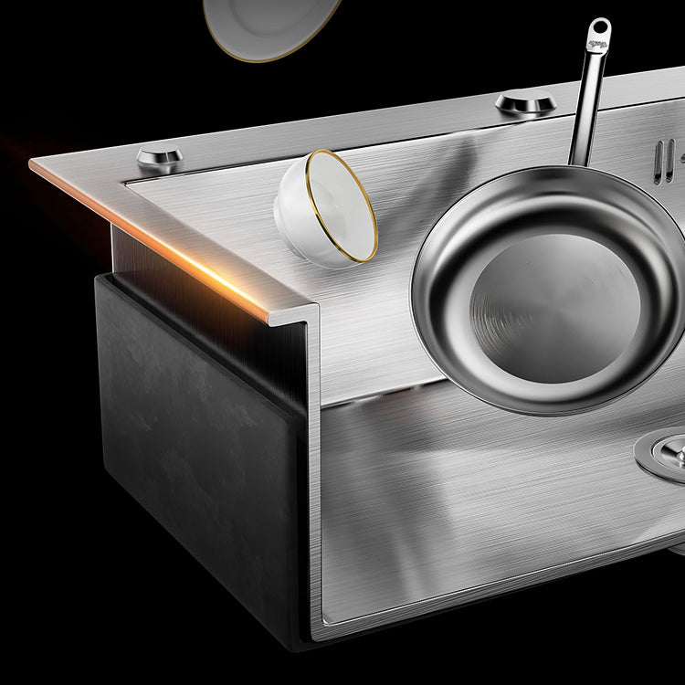 Classic Style Kitchen Sink Stainless Steel 3 Holes Drop-In Kitchen Sink