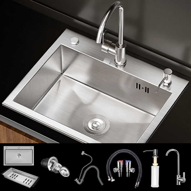 Classic Style Kitchen Sink Stainless Steel 3 Holes Drop-In Kitchen Sink