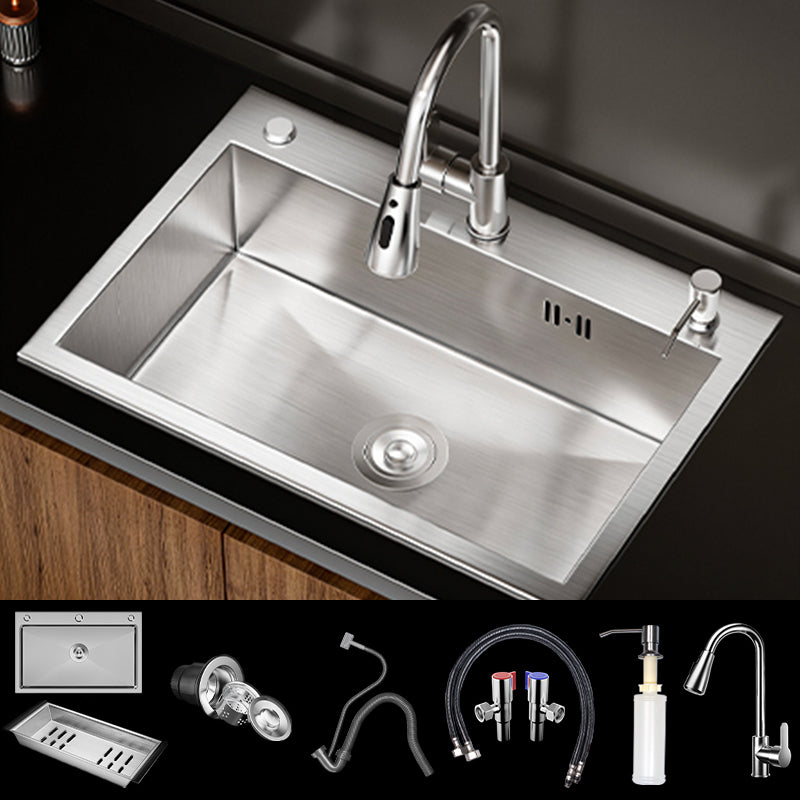 Classic Style Kitchen Sink Stainless Steel 3 Holes Drop-In Kitchen Sink