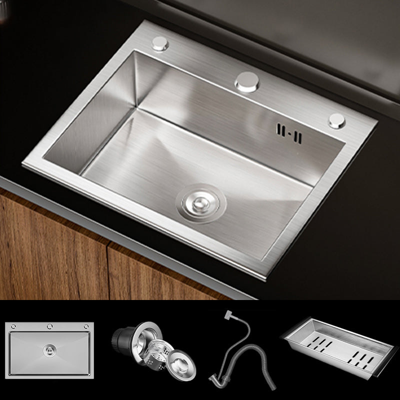 Classic Style Kitchen Sink Stainless Steel 3 Holes Drop-In Kitchen Sink