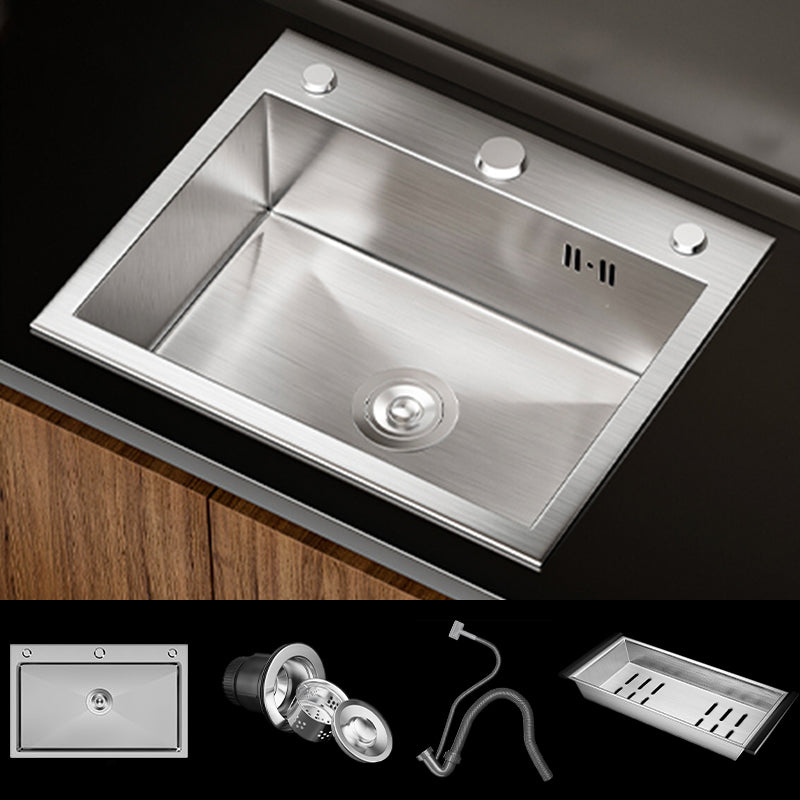 Classic Style Kitchen Sink Stainless Steel 3 Holes Drop-In Kitchen Sink