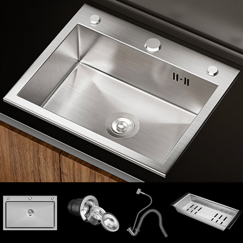 Classic Style Kitchen Sink Stainless Steel 3 Holes Drop-In Kitchen Sink