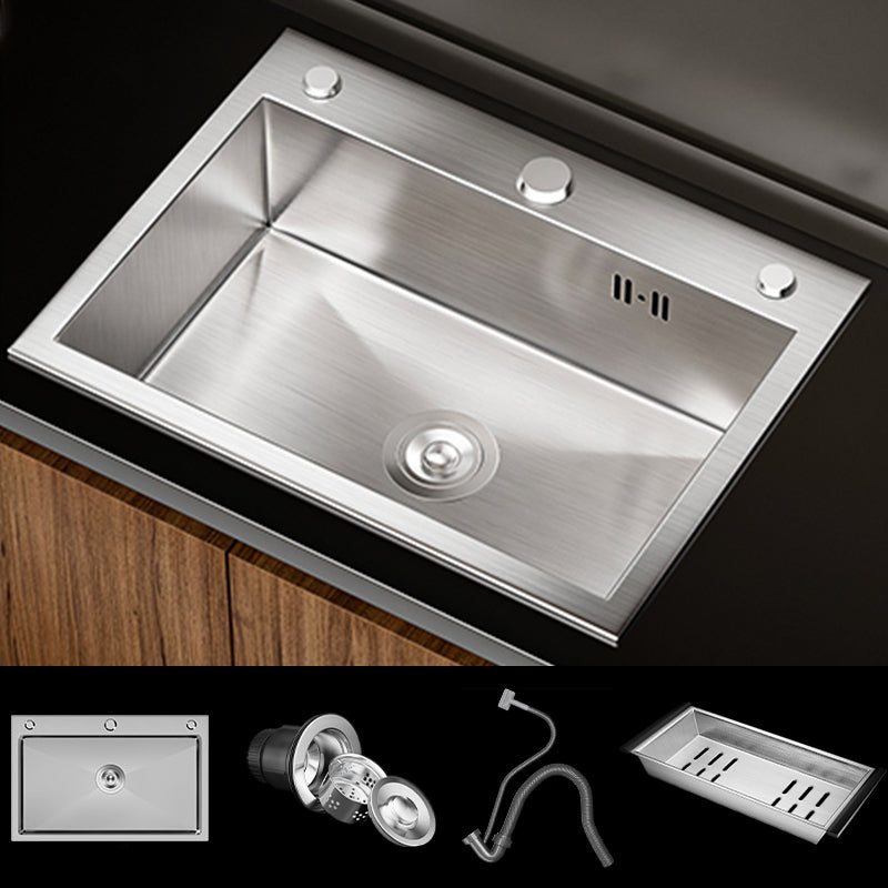 Classic Style Kitchen Sink Stainless Steel 3 Holes Drop-In Kitchen Sink