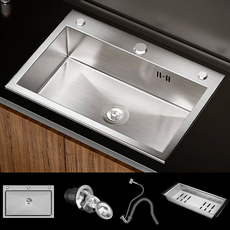 Classic Style Kitchen Sink Stainless Steel 3 Holes Drop-In Kitchen Sink