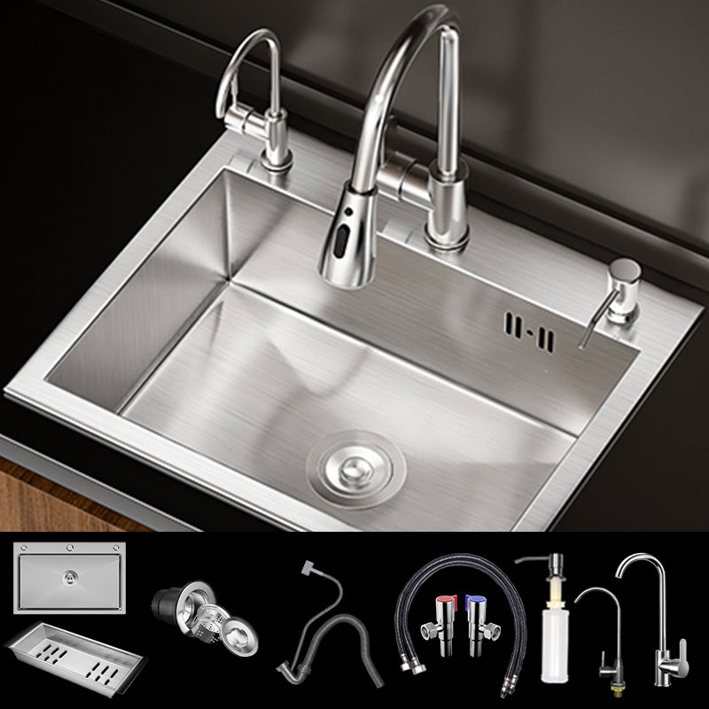 Classic Style Kitchen Sink Stainless Steel 3 Holes Drop-In Kitchen Sink