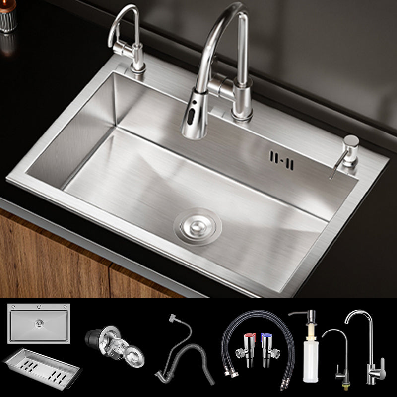 Classic Style Kitchen Sink Stainless Steel 3 Holes Drop-In Kitchen Sink