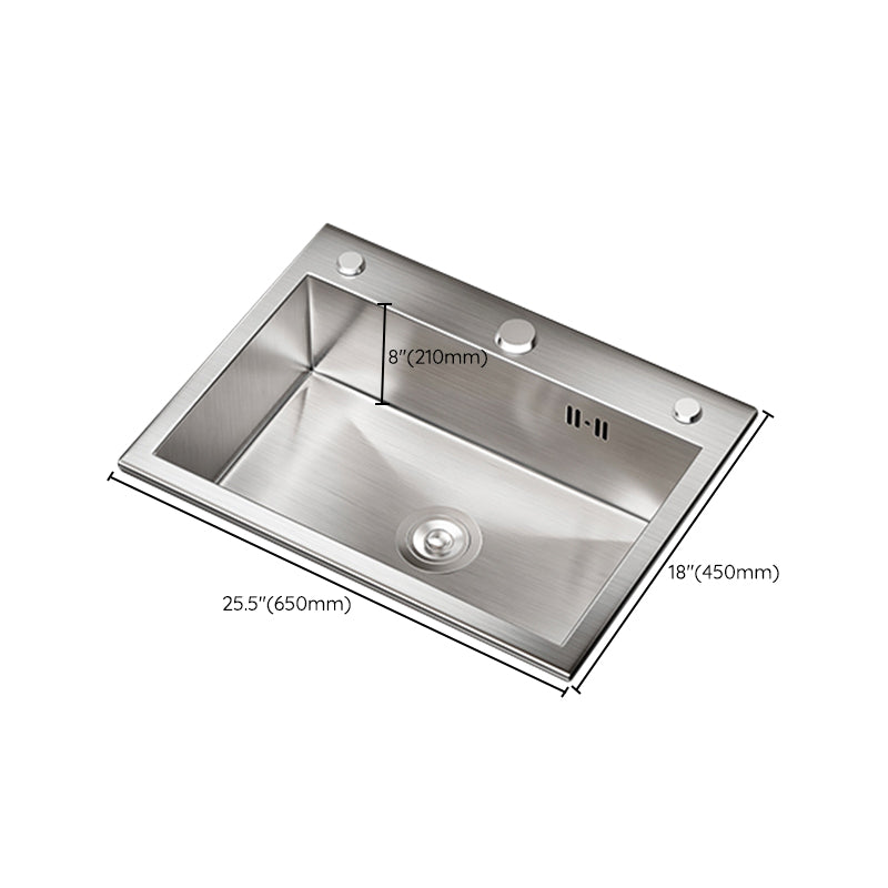 Classic Style Kitchen Sink Stainless Steel 3 Holes Drop-In Kitchen Sink