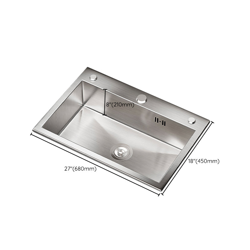 Classic Style Kitchen Sink Stainless Steel 3 Holes Drop-In Kitchen Sink