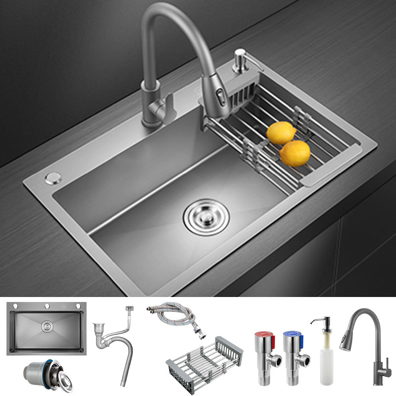 Modern Style Kitchen Sink Stainless Steel Kitchen Sink with Drain Strainer Kit