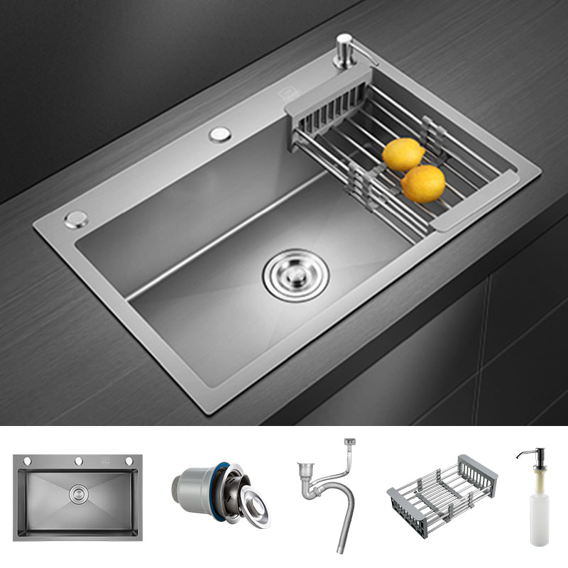 Modern Style Kitchen Sink Stainless Steel Kitchen Sink with Drain Strainer Kit