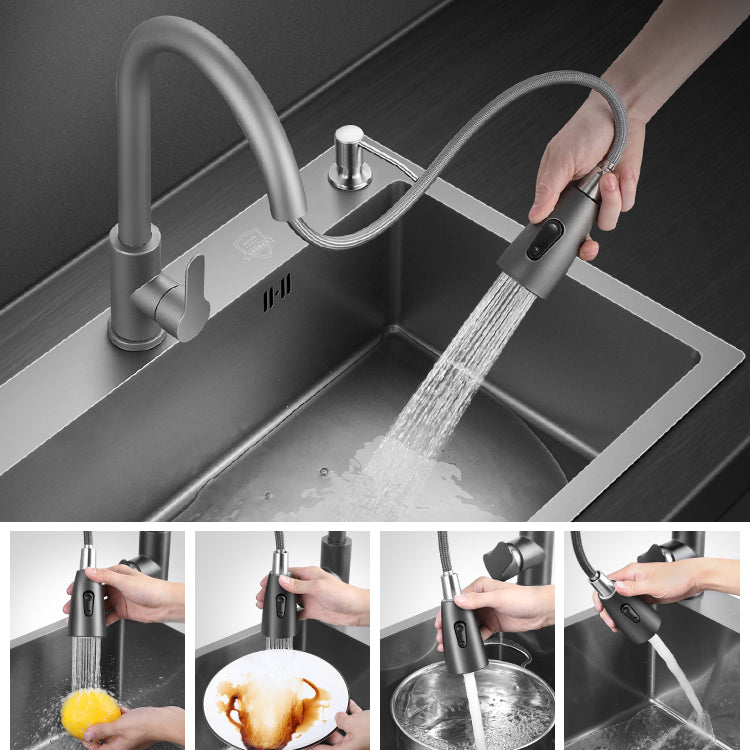 Modern Style Kitchen Sink Stainless Steel Kitchen Sink with Drain Strainer Kit