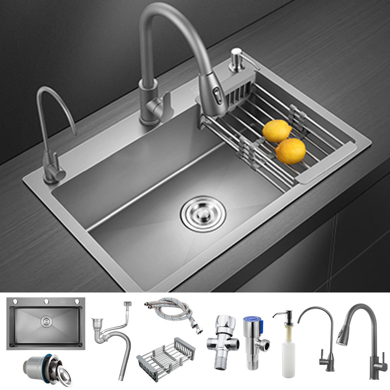 Modern Style Kitchen Sink Stainless Steel Kitchen Sink with Drain Strainer Kit