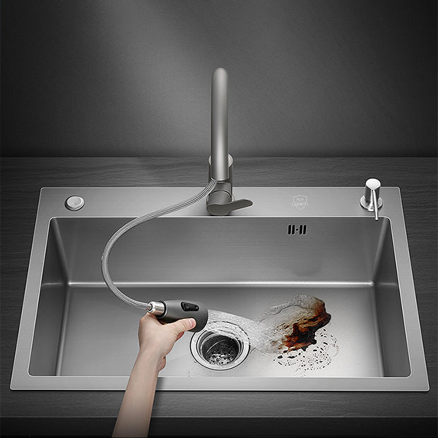 Modern Style Kitchen Sink Stainless Steel Kitchen Sink with Drain Strainer Kit