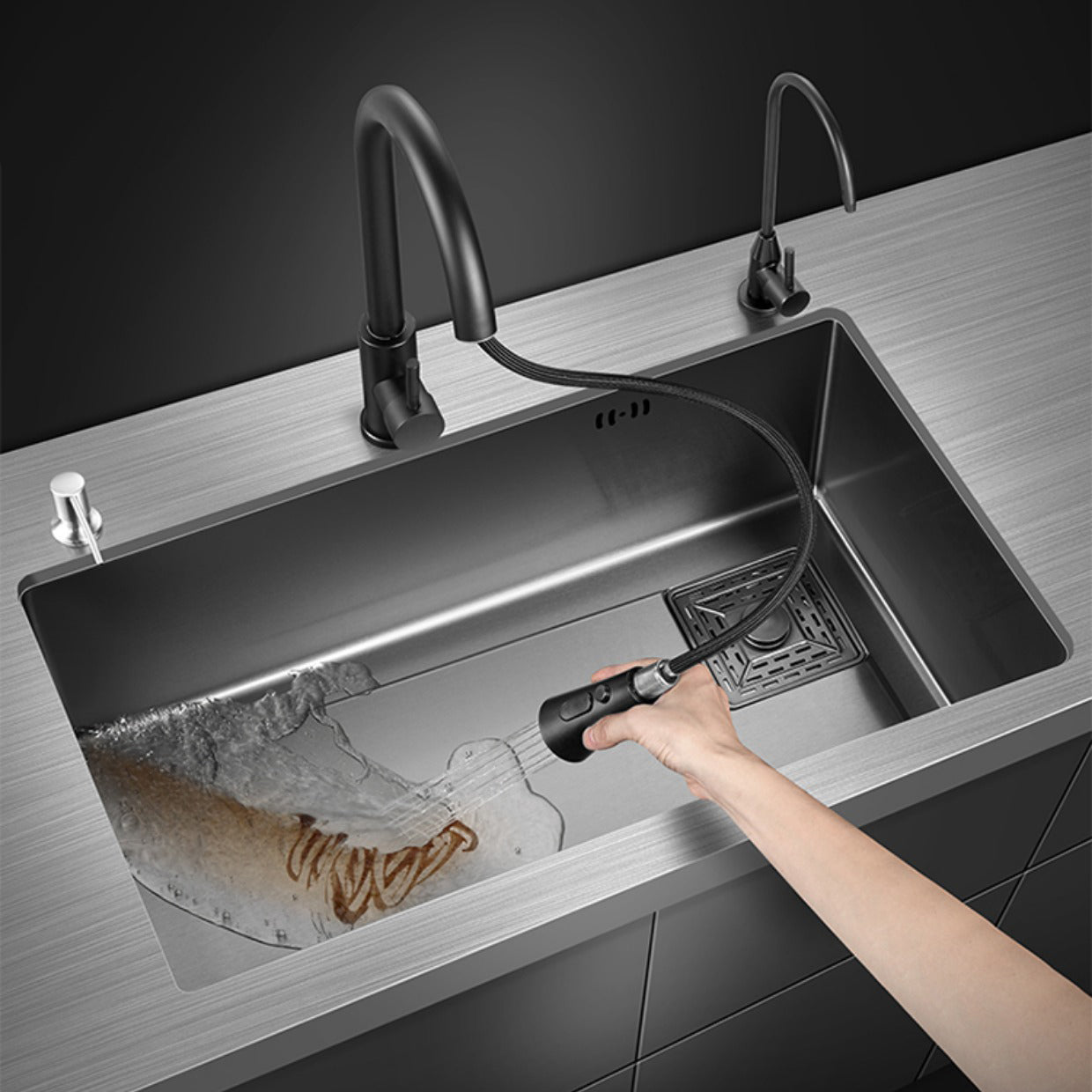 Modern Style Kitchen Sink Stainless Steel Noise-cancelling Design Kitchen Sink