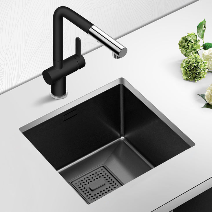 Contemporary  Style Kitchen Sink Stainless Steel Overflow Hole Design Kitchen Sink