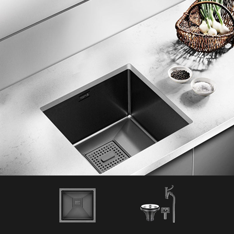 Contemporary  Style Kitchen Sink Stainless Steel Overflow Hole Design Kitchen Sink