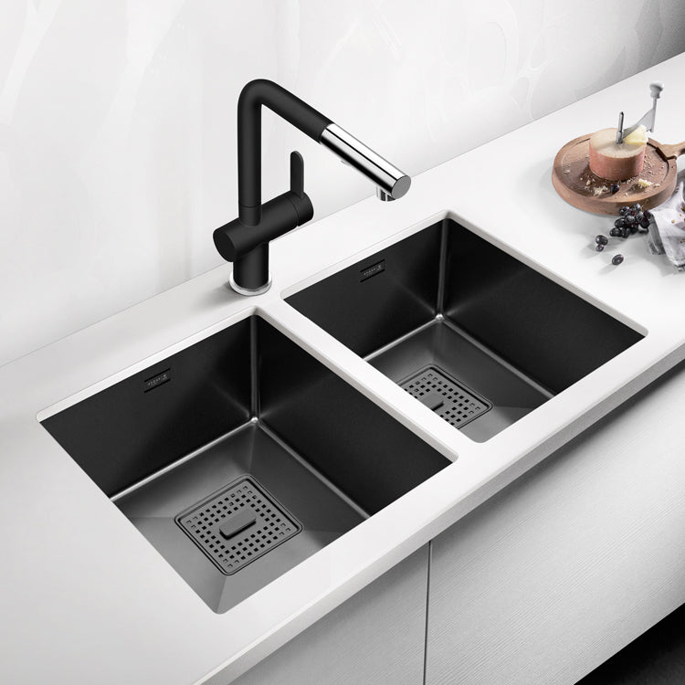 Contemporary  Style Kitchen Sink Stainless Steel Overflow Hole Design Kitchen Sink