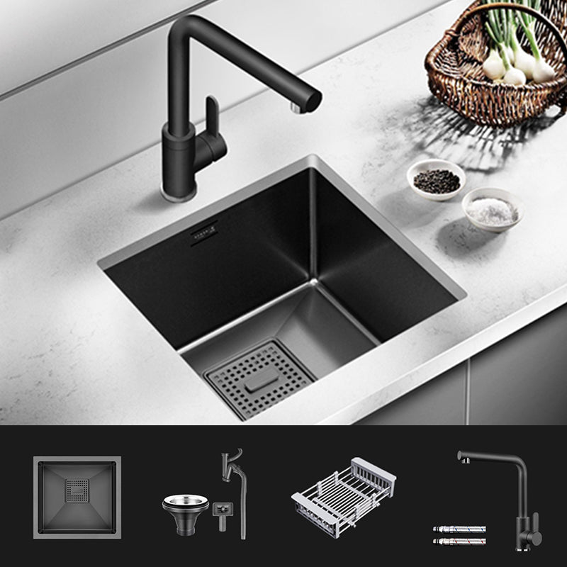 Contemporary  Style Kitchen Sink Stainless Steel Overflow Hole Design Kitchen Sink