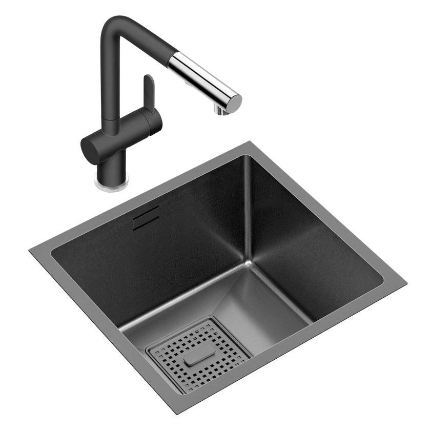 Contemporary  Style Kitchen Sink Stainless Steel Overflow Hole Design Kitchen Sink