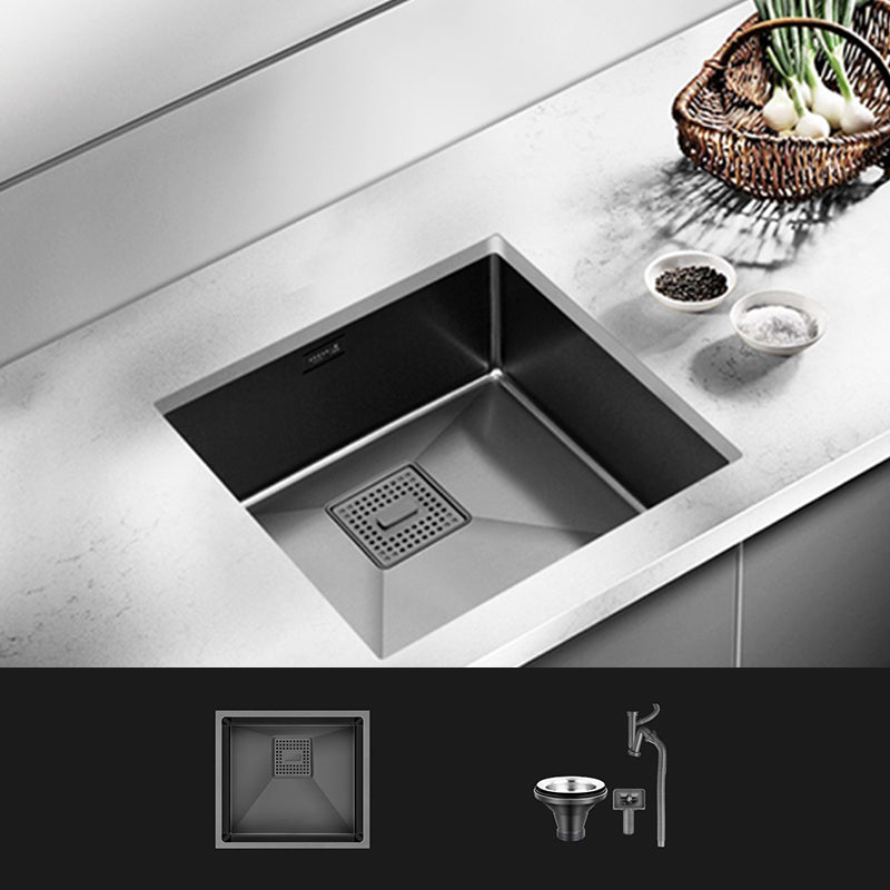 Contemporary  Style Kitchen Sink Stainless Steel Overflow Hole Design Kitchen Sink