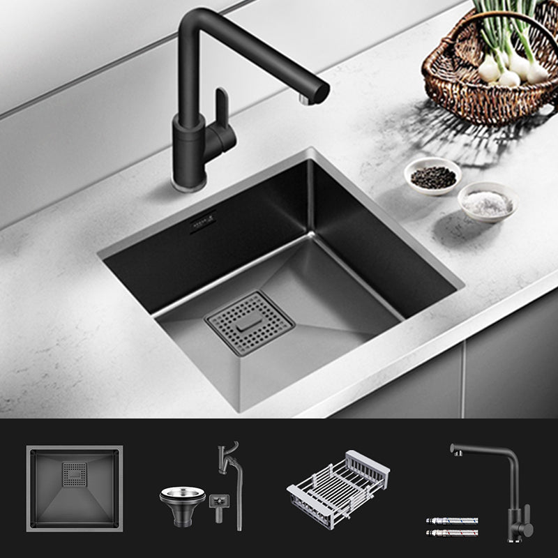 Contemporary  Style Kitchen Sink Stainless Steel Overflow Hole Design Kitchen Sink