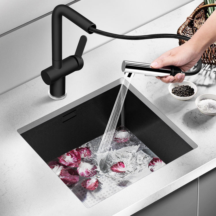 Contemporary  Style Kitchen Sink Stainless Steel Overflow Hole Design Kitchen Sink