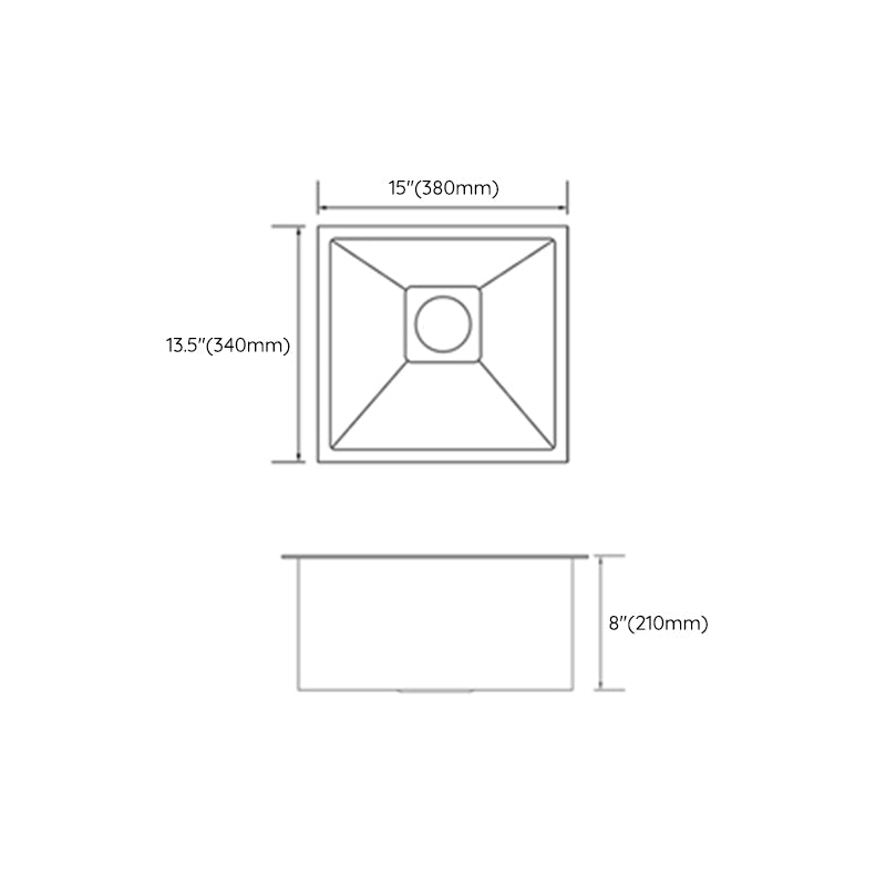 Contemporary  Style Kitchen Sink Stainless Steel Overflow Hole Design Kitchen Sink