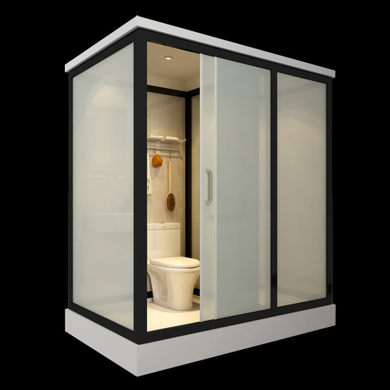 Sliding Doors Shower Stall with Base Included Framed Shower Stall in White