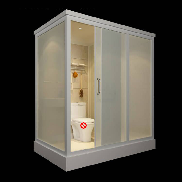 Sliding Doors Shower Stall with Base Included Framed Shower Stall in White