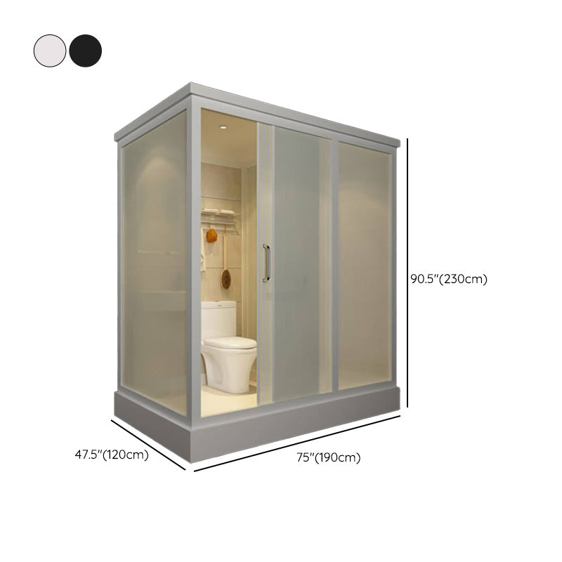 Sliding Doors Shower Stall with Base Included Framed Shower Stall in White