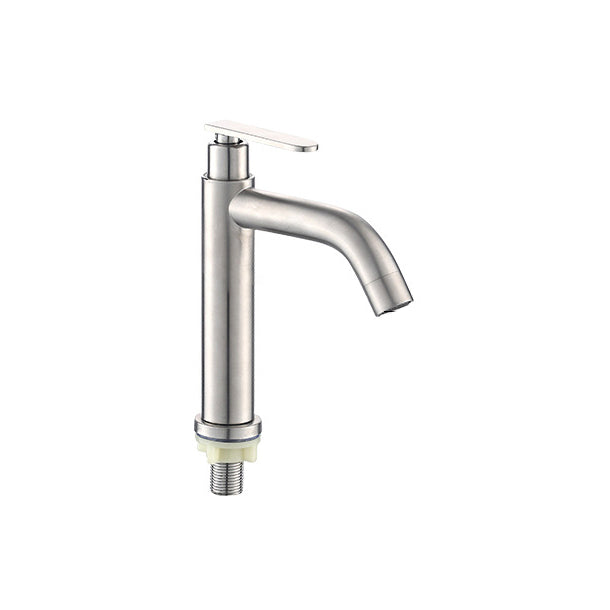 Modern Vessel Faucet Stainless Steel Low Arc Basin Lavatory Faucet