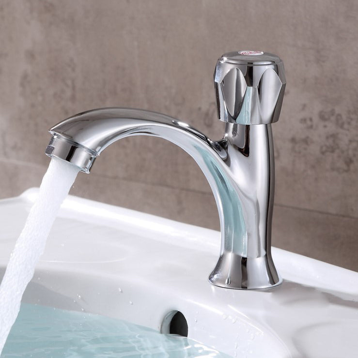 Modern Vessel Faucet Stainless Steel Low Arc Basin Lavatory Faucet