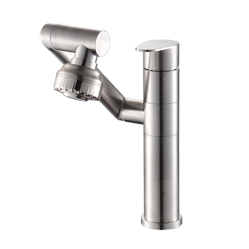 Modern Sink Faucet Solid Color Stainless Steel Basin Lavatory Faucet