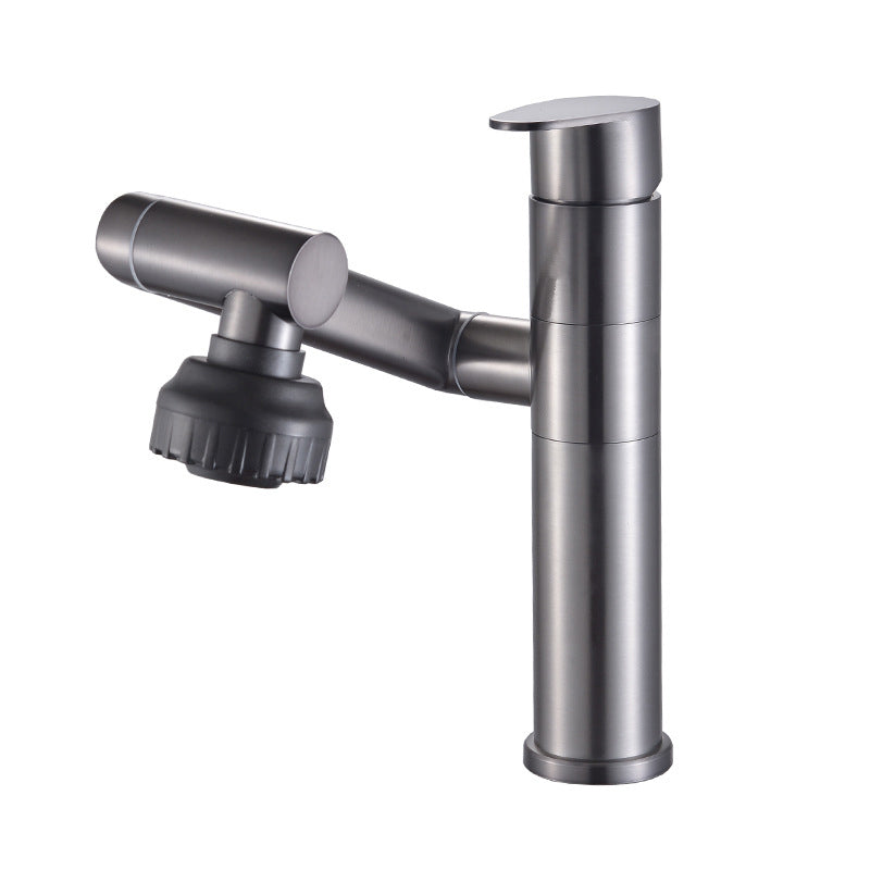 Modern Sink Faucet Solid Color Stainless Steel Basin Lavatory Faucet