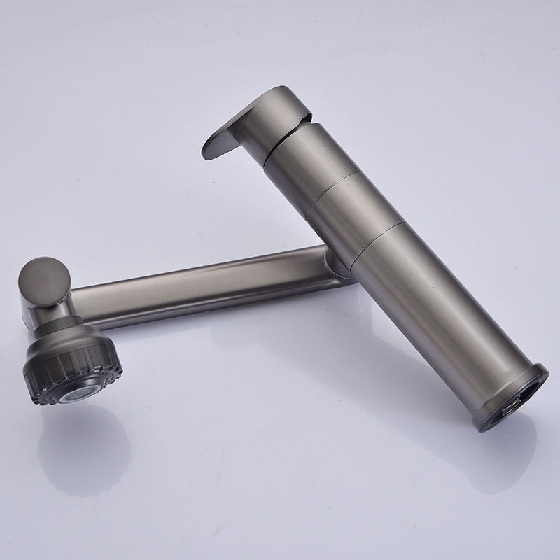 Modern Sink Faucet Solid Color Stainless Steel Basin Lavatory Faucet