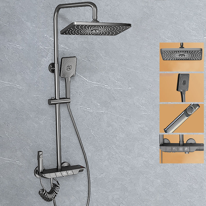 Modern Style Shower System Spot Resist Wall Mounted Rain Shower System