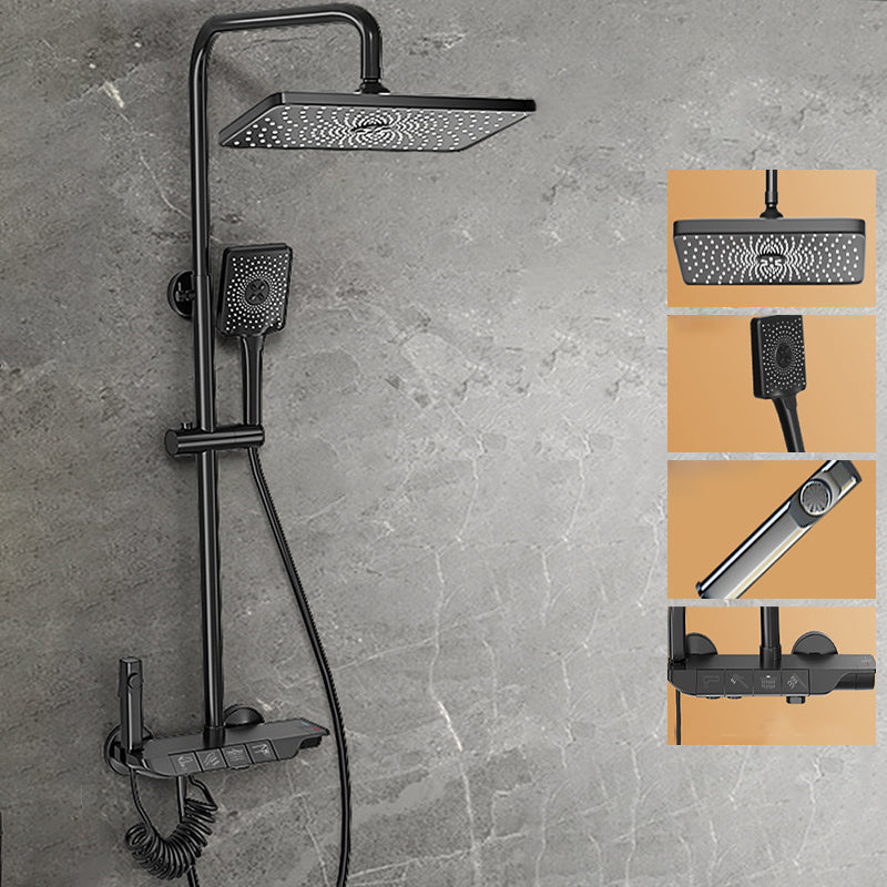 Modern Style Shower System Spot Resist Wall Mounted Rain Shower System