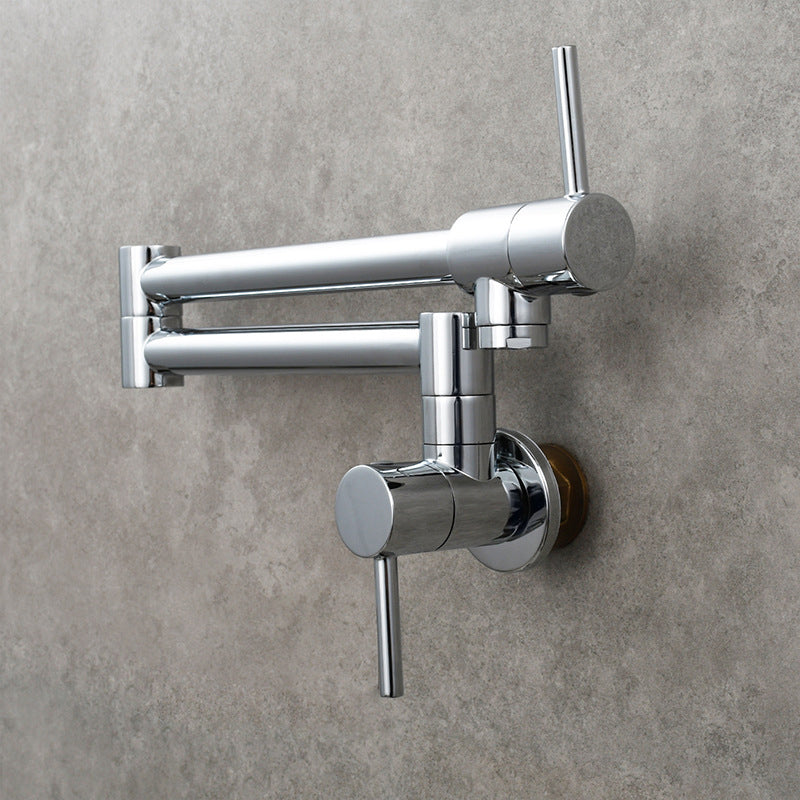 Modern One Handle Wall-mounted Pot Filler Low Profile Water Filler