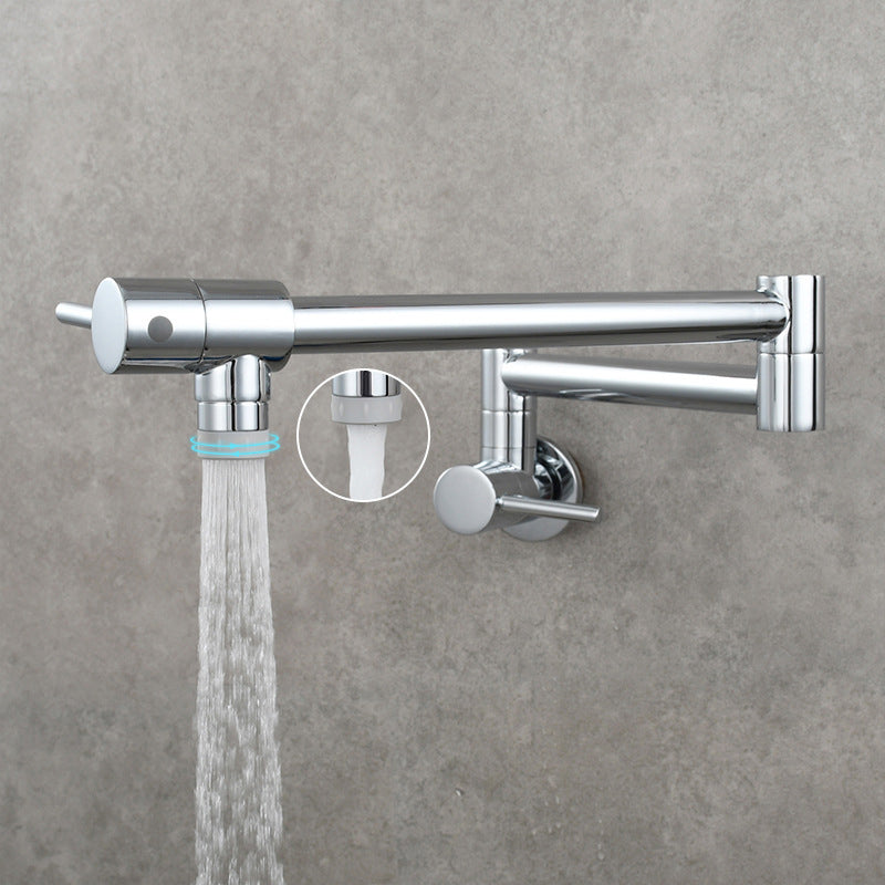 Modern One Handle Wall-mounted Pot Filler Low Profile Water Filler