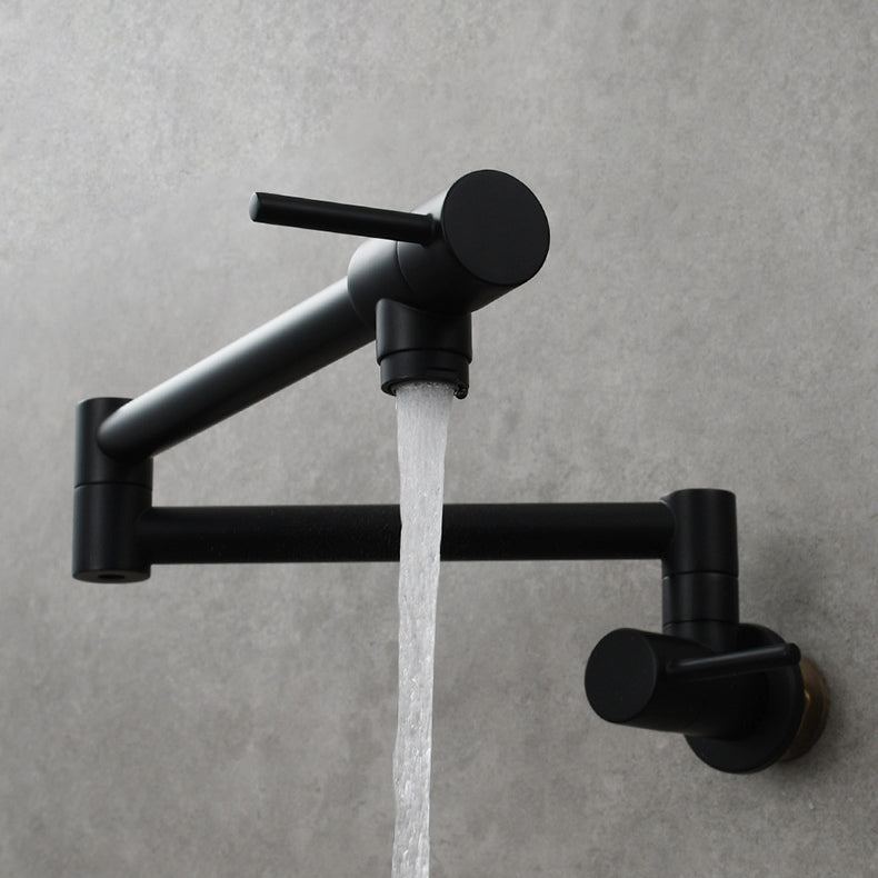 Modern One Handle Wall-mounted Pot Filler Low Profile Water Filler