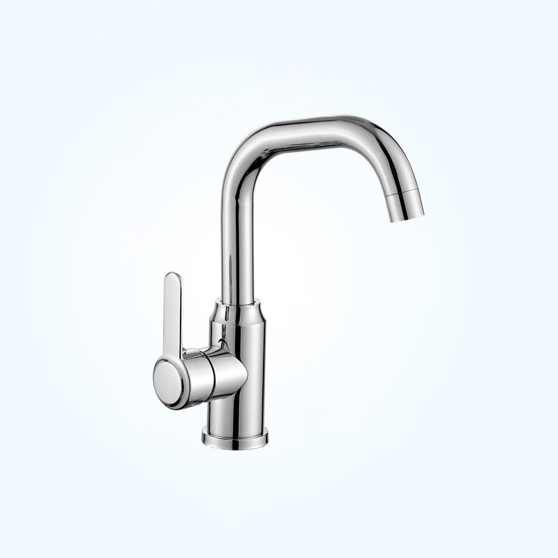 Modern Single Handle Kitchen Faucet 304 Stainless Steel Faucet in Chrome