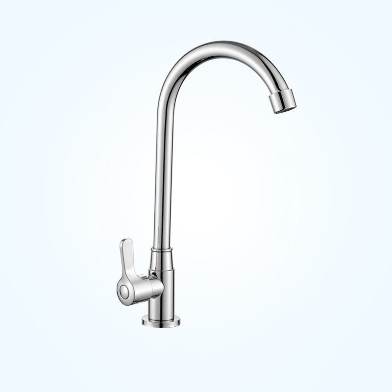 Modern Single Handle Kitchen Faucet 304 Stainless Steel Faucet in Chrome