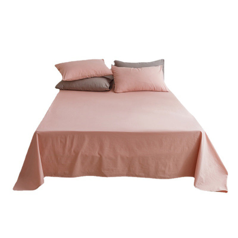 1-Piece 100 Cotton Solid Color Sheet Set Low Profile Breathable Bed Sheet