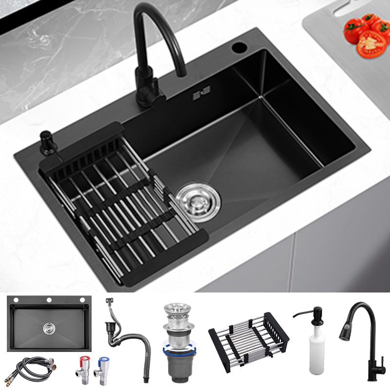 Modern Style Kitchen Sink Overflow Hole Design Stainless Steel Kitchen Sink