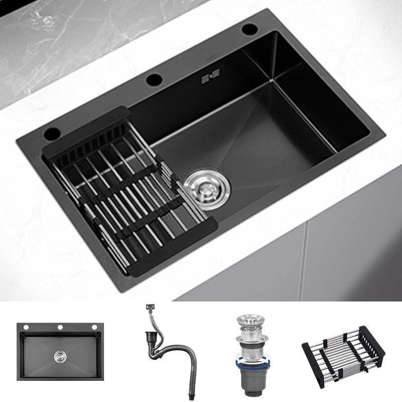 Modern Style Kitchen Sink Overflow Hole Design Stainless Steel Kitchen Sink